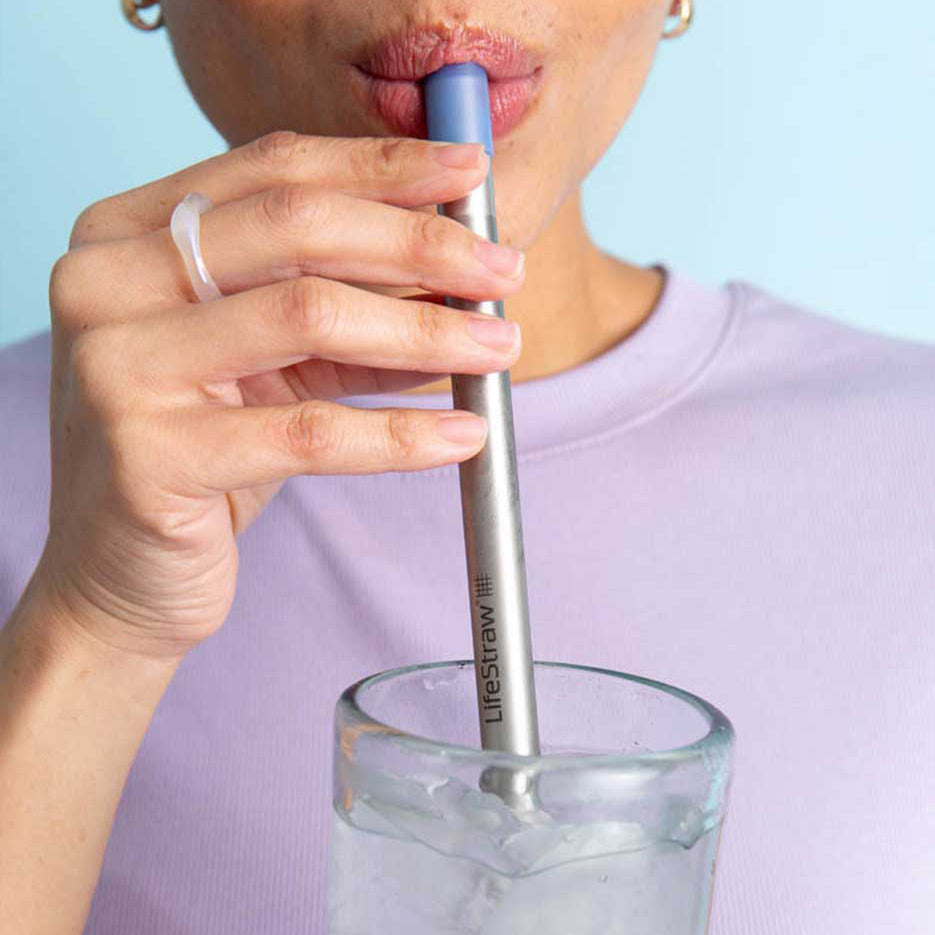 LifeStraw Sip Reusable Steel Filter Straw & Case