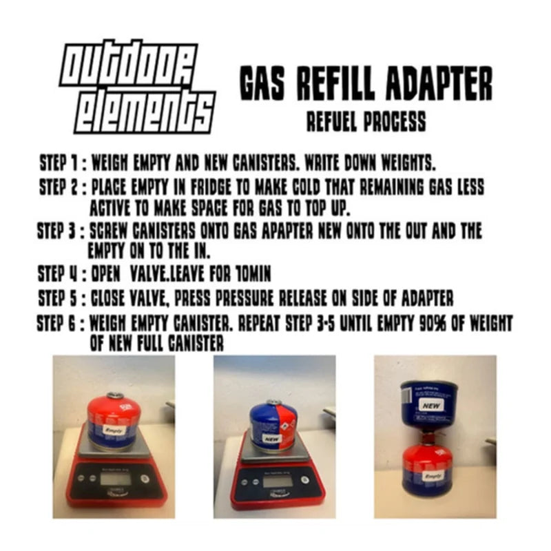 Outdoor Elements Gas Refill Adapter