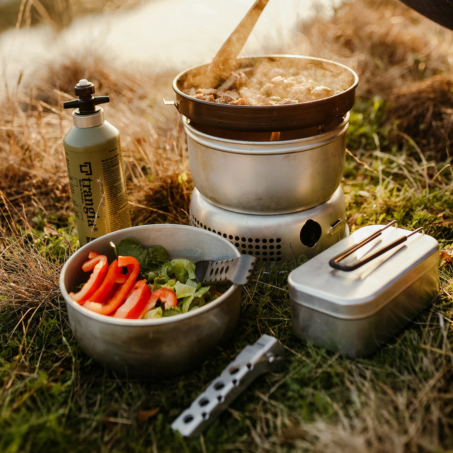 Trangia 25-3 Aluminium Spirit Stove & Pot Set with Non-Stick Frying Pan