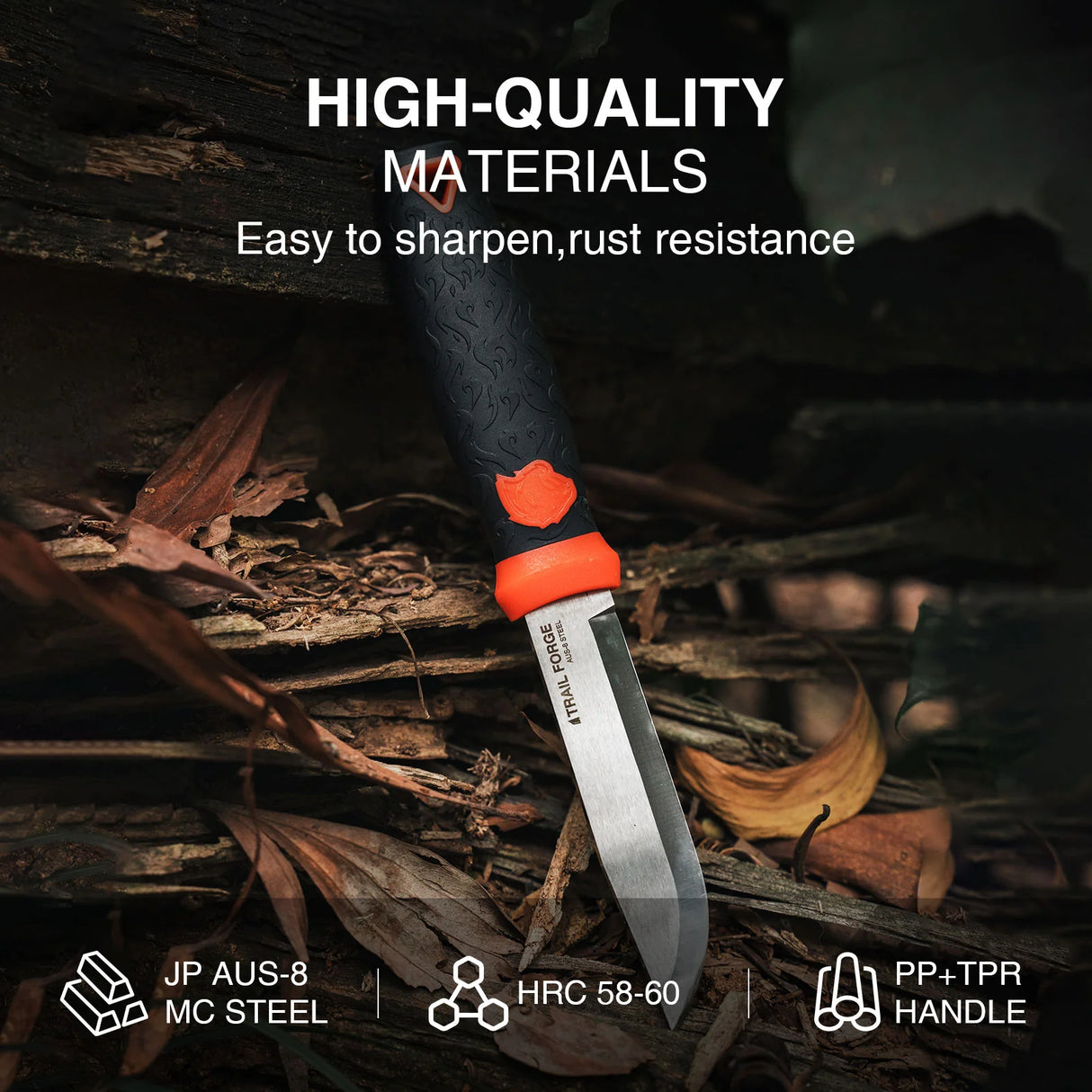 OneTigris Trail Forge Fixed Blade Camping Knife