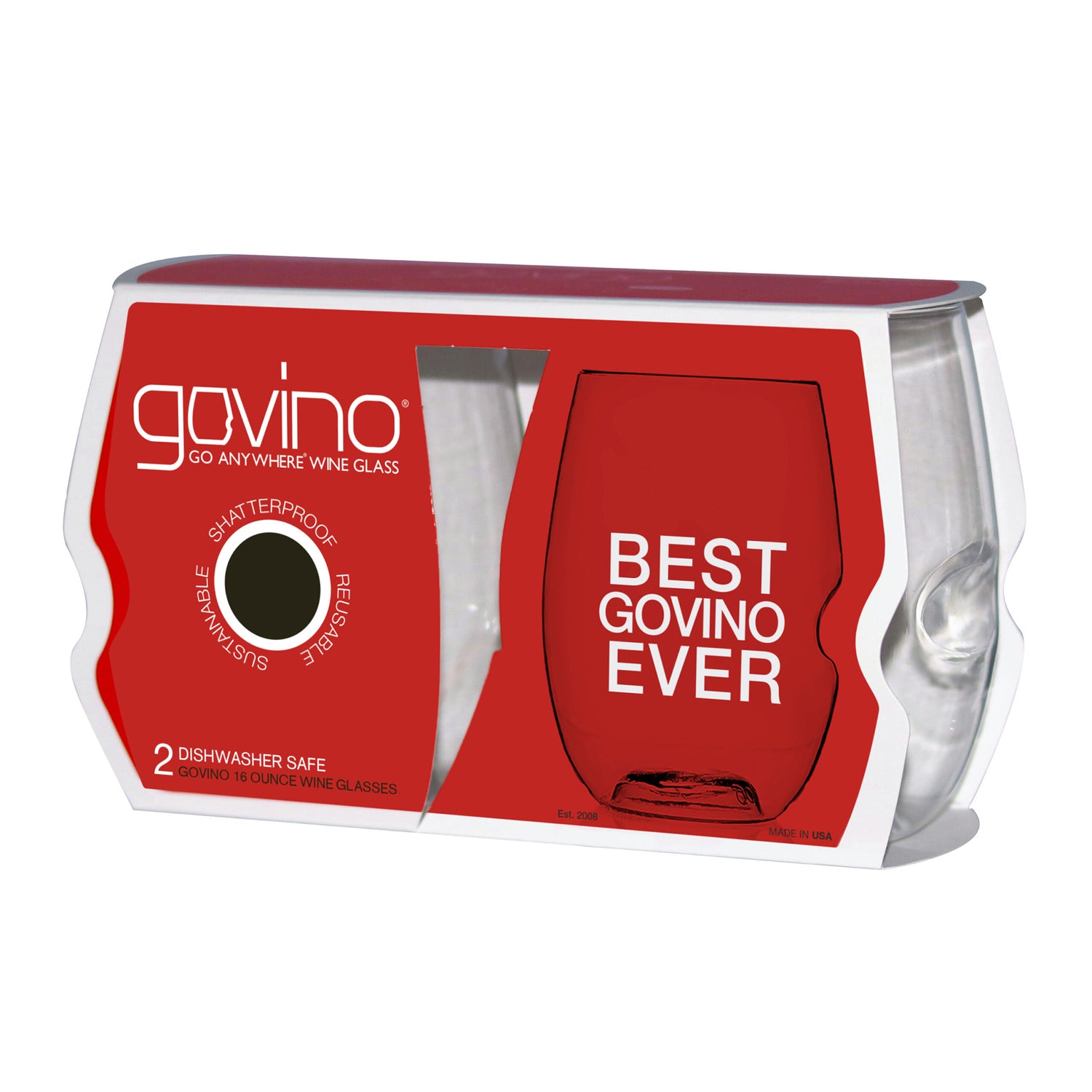 Govino Go Anywhere Wine Glasses, 470ml