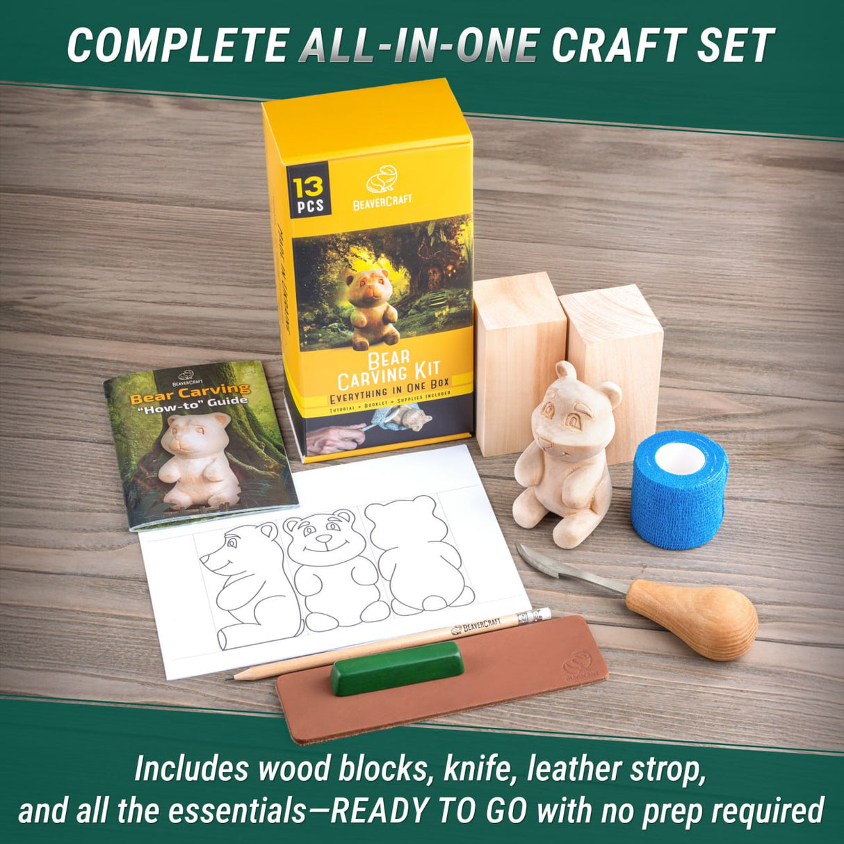 BeaverCraft Bear Carving Kit