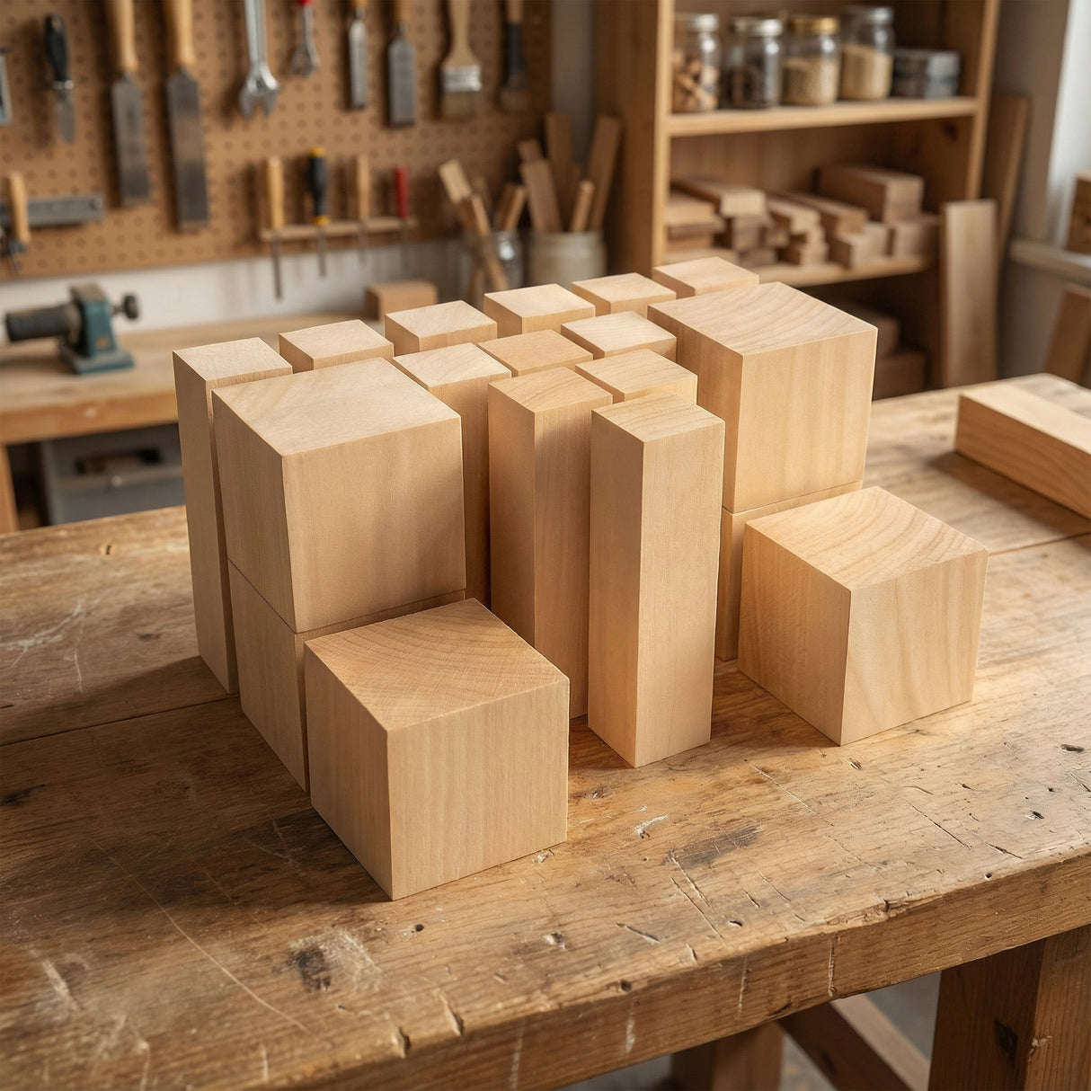 BeaverCraft Basswood Carving Blocks, Set of 18