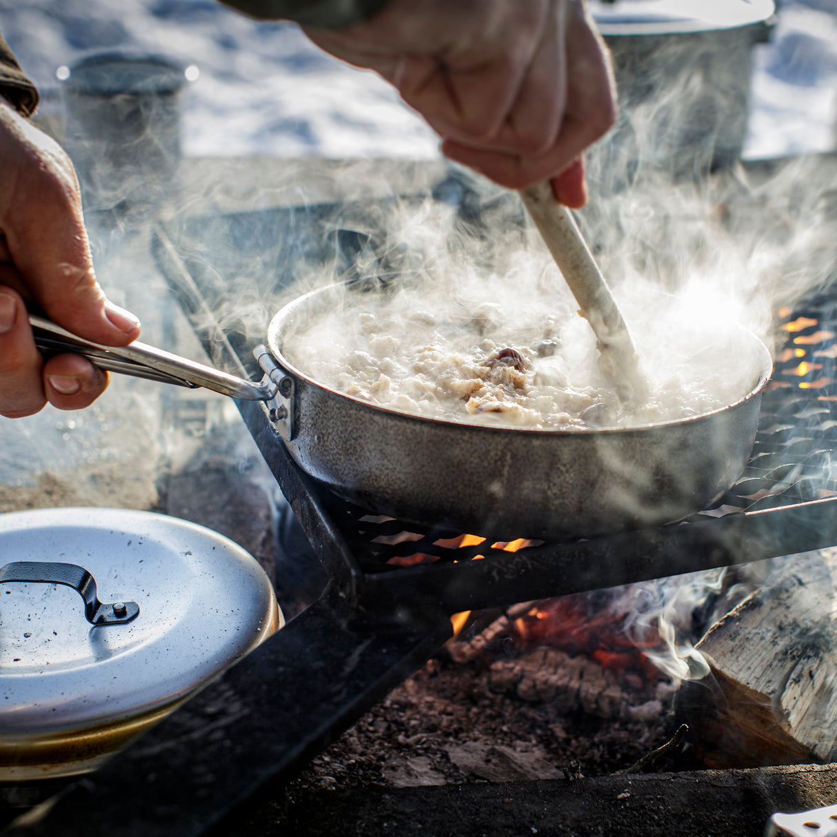Trangia Non-Stick High-Sided Frying Pan with Foldable Handle & Lid, 20cm