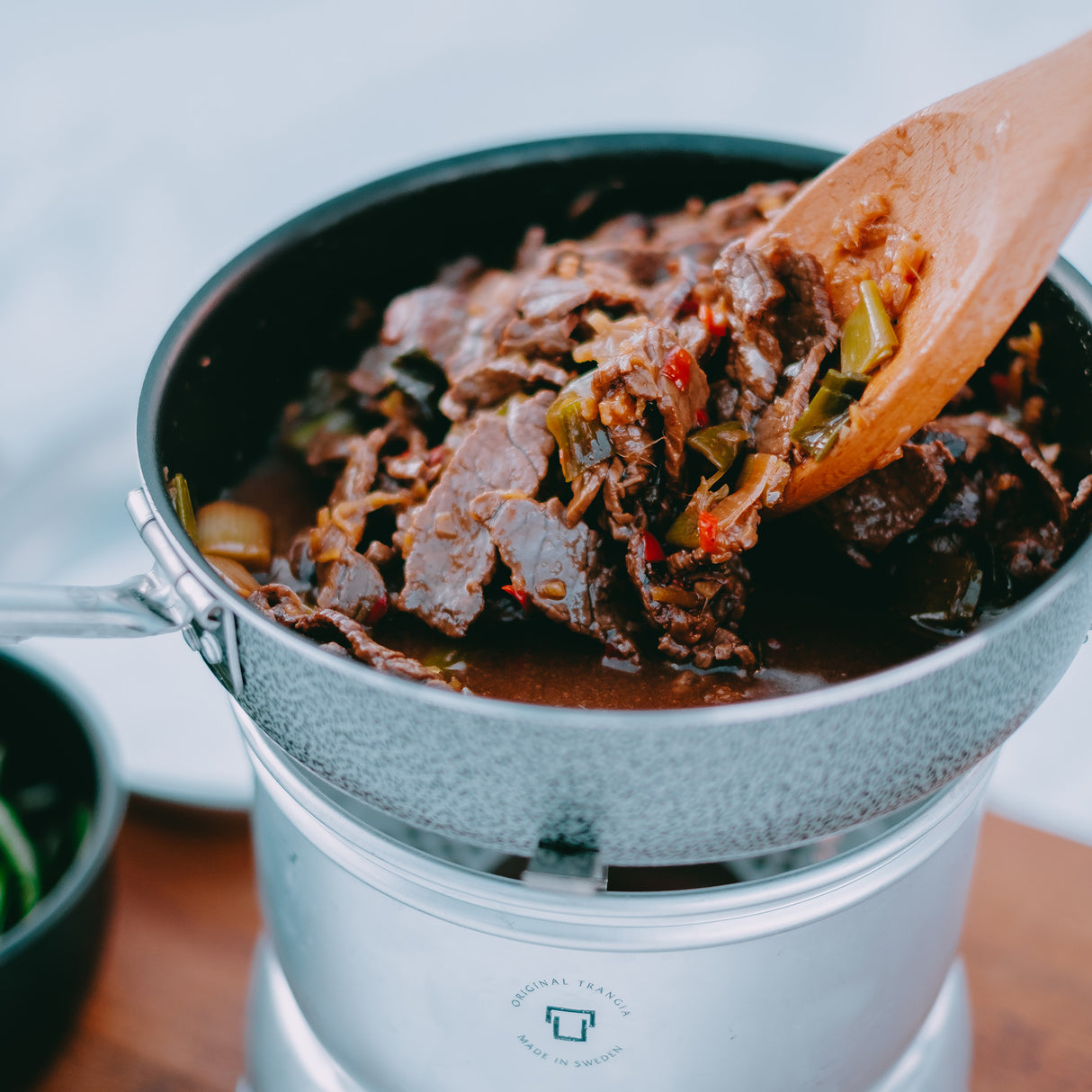 Trangia Non-Stick High-Sided Frying Pan with Foldable Handle & Lid, 20cm