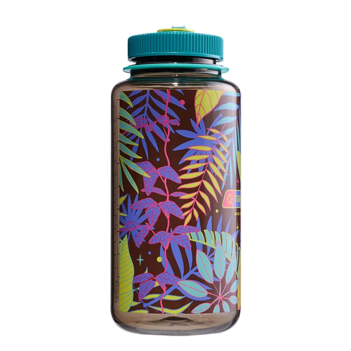 Nalgene Wide Mouth Sustain Botanicals Water Bottle, 1 Litre, Woodsman Botanical
