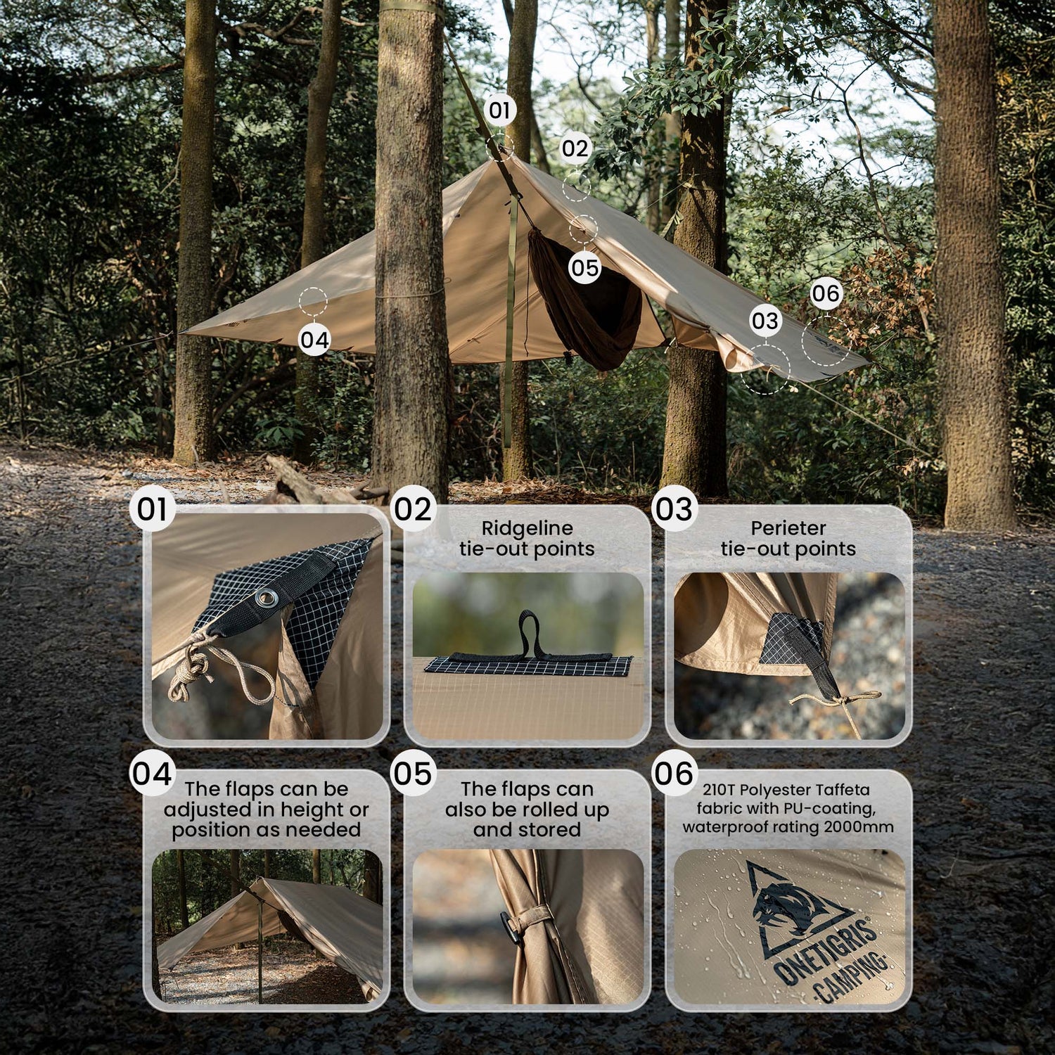 OneTigris Proteus Rain Fly Camping Tarp