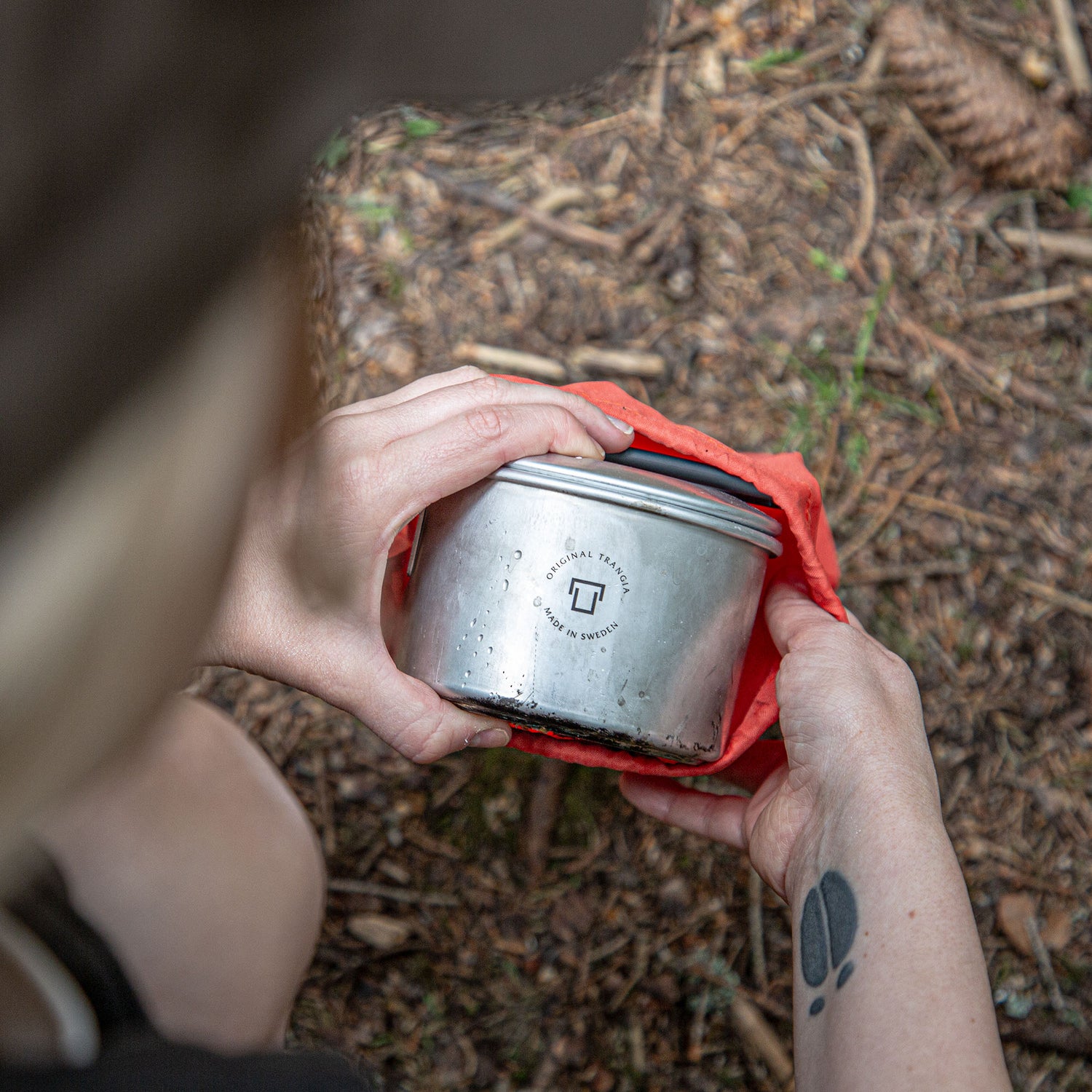 Trangia Aluminium T-Cup with Foldable Handle & Lid