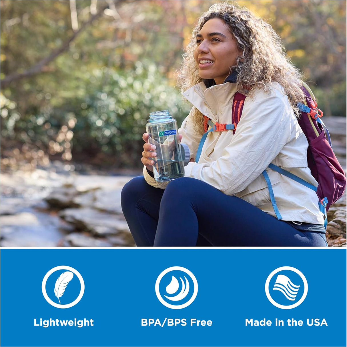 Nalgene Wide Mouth Sustain Water Bottle, 1 Litre