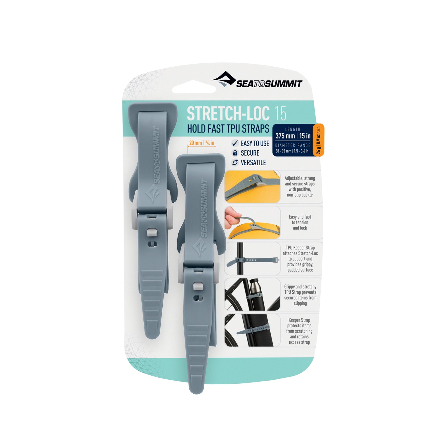 Sea To Summit Stretch-Loc Straps, Set of 2
