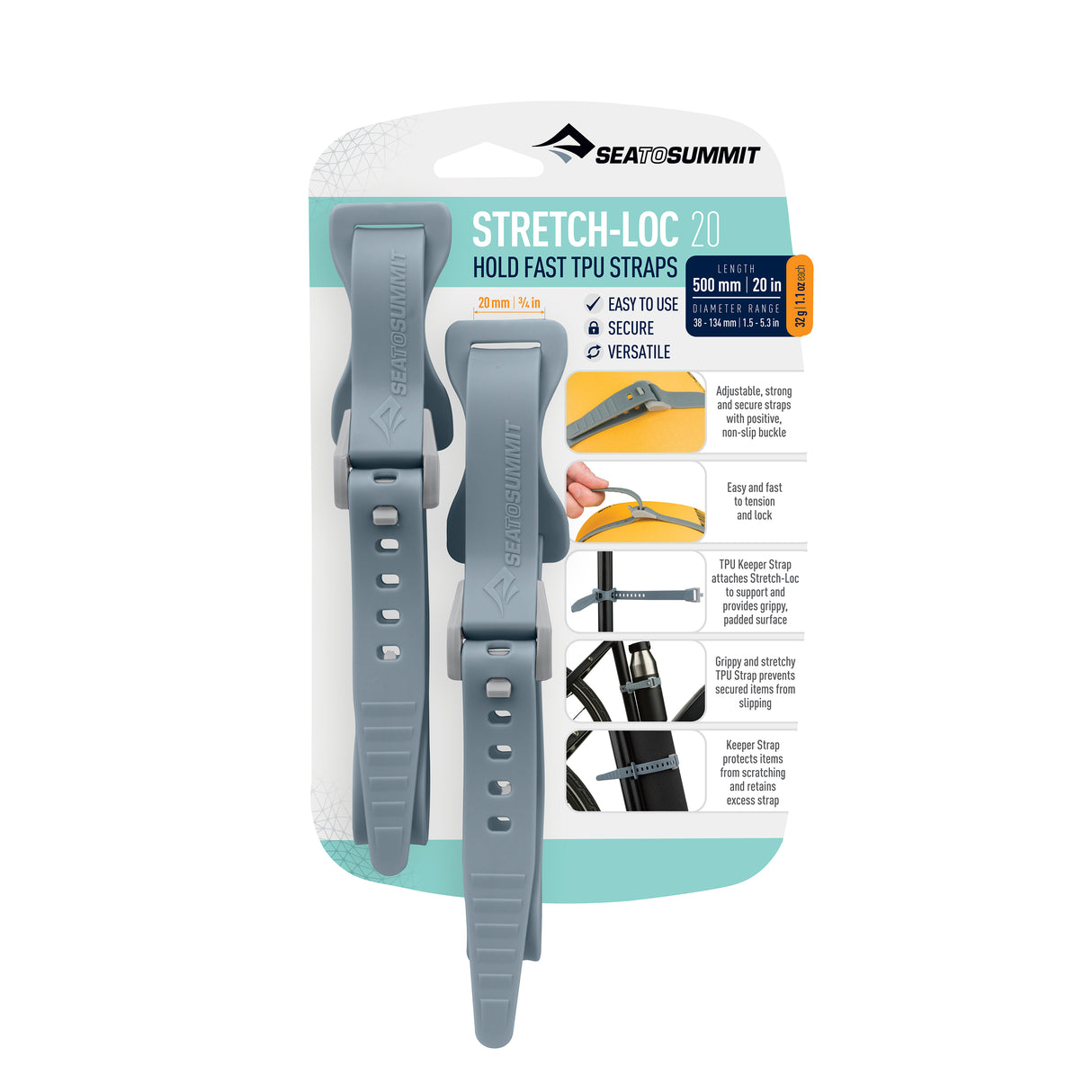 Sea To Summit Stretch-Loc Straps, Set of 2