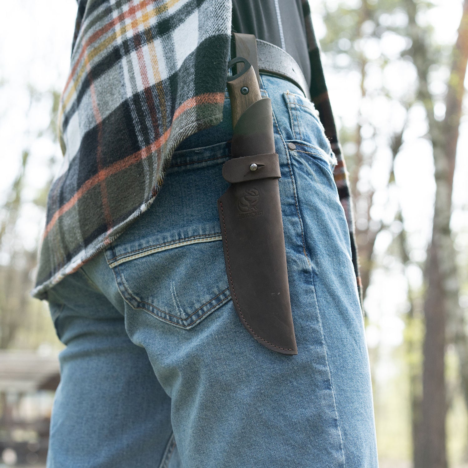 BeaverCraft Dusk Bushcraft Knife with Leather Sheath