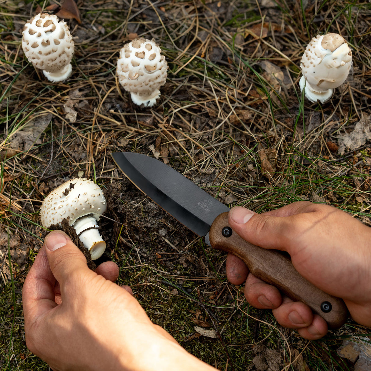 BeaverCraft Shadow Compact Bushcraft Knife with Leather Sheath