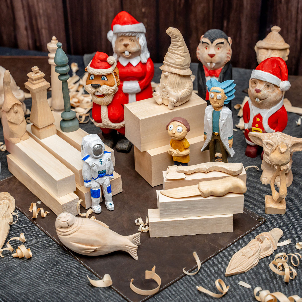 BeaverCraft Basswood Carving Blocks, Set of 12