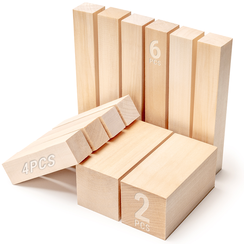 BeaverCraft Basswood Carving Blocks, Set of 12