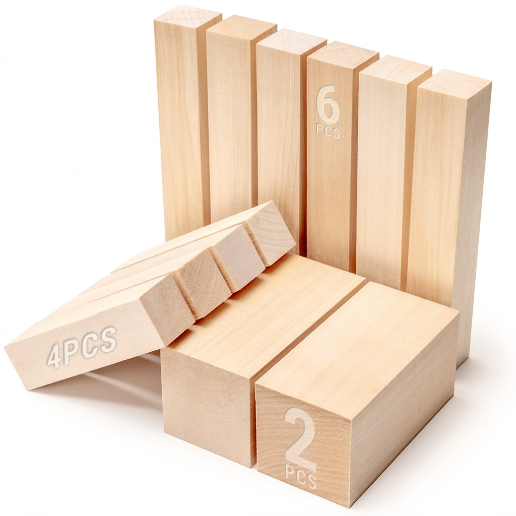 BeaverCraft Basswood Carving Blocks, Set of 12
