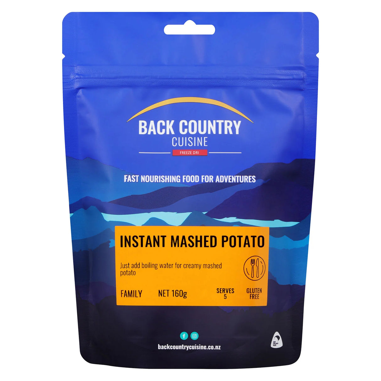 Back Country Cuisine Freeze Instant Mashed Potato - Gluten Free