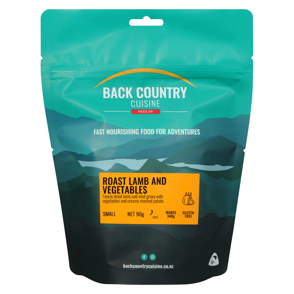 Back Country Cuisine Freeze Dried Roast Lamb & Vegetables - Gluten Free
