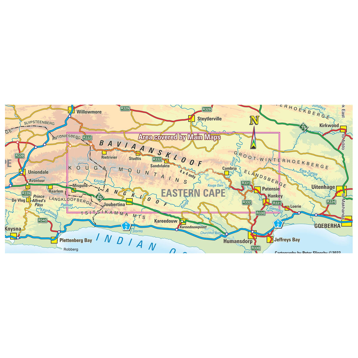 Slingsby Baviaanskloof Touring Map, Edition 5