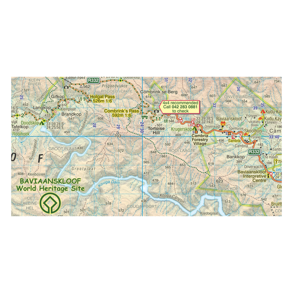 Slingsby Baviaanskloof Touring Map, Edition 5