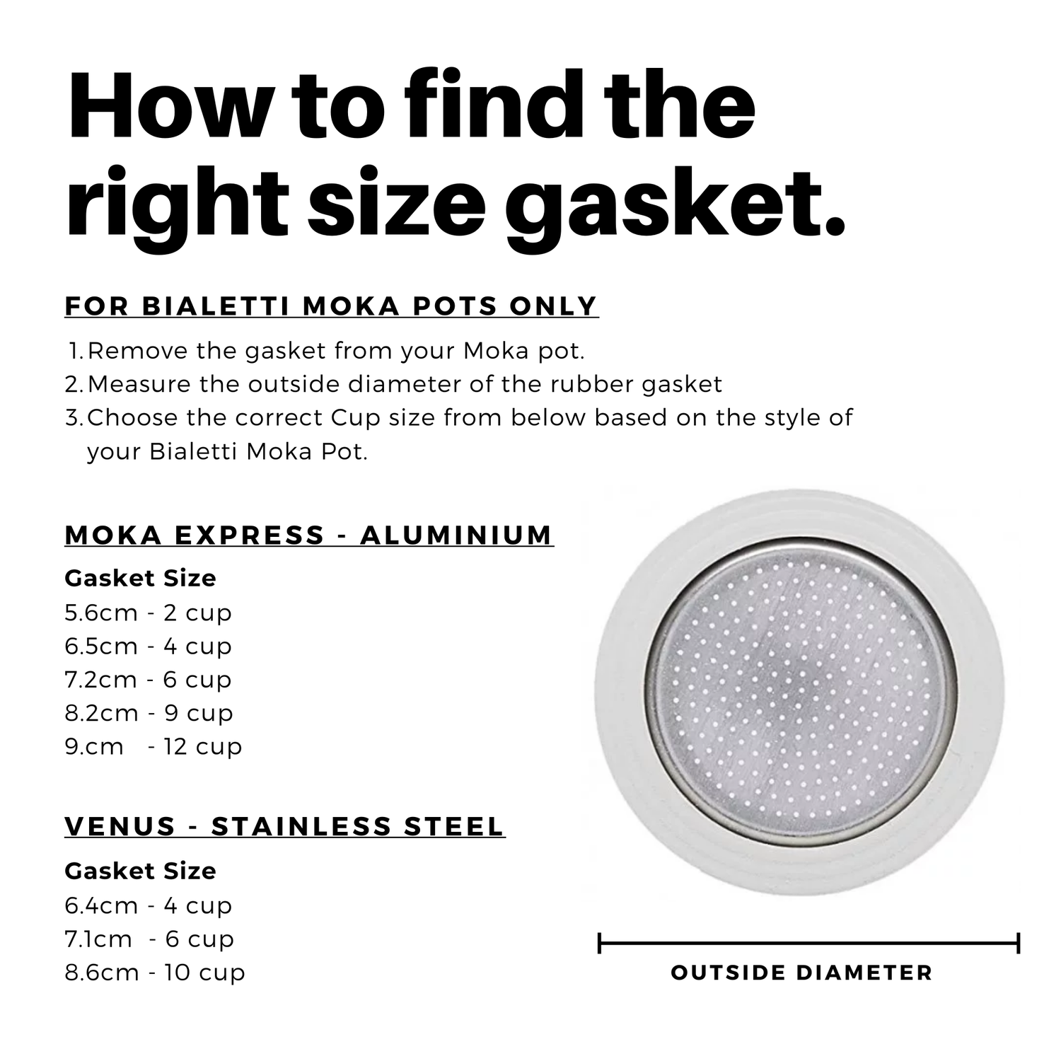 Bialetti Moka Express Replacement Gasket & Aluminium Filter
