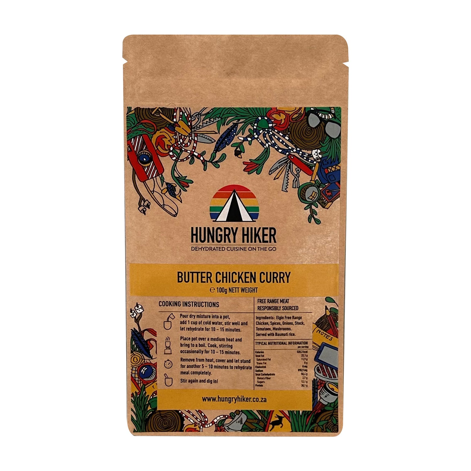 Hungry Hiker Dehydrated Butter Chicken, 400g