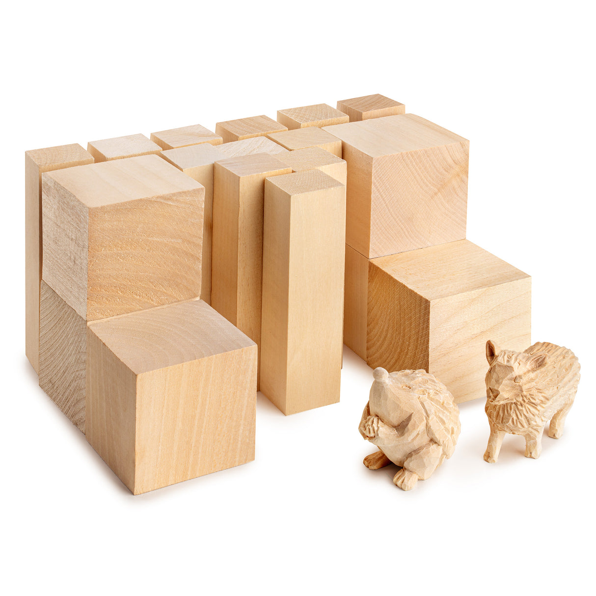 BeaverCraft Basswood Carving Blocks, Set of 18