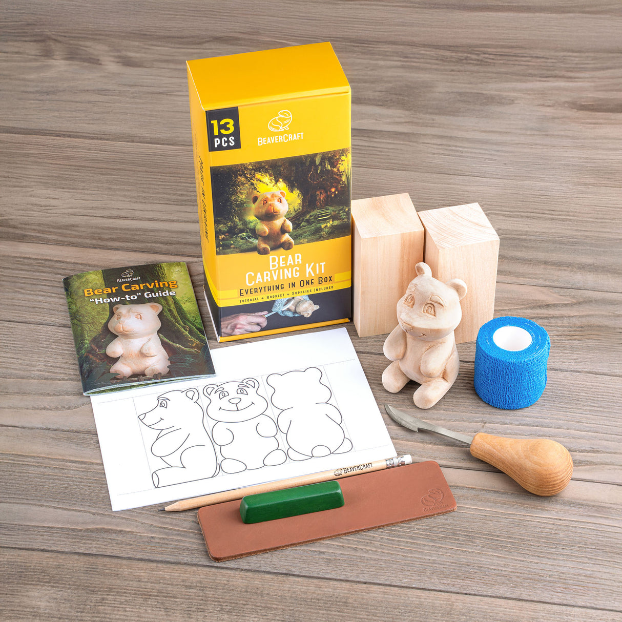 BeaverCraft Bear Carving Kit