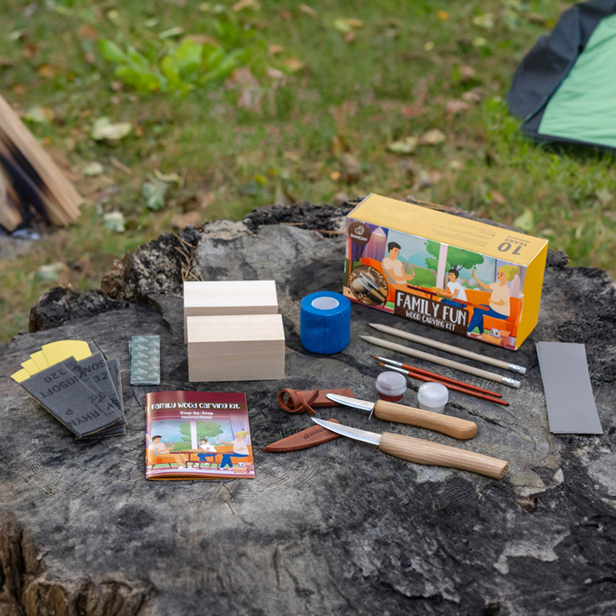 BeaverCraft Family Fun Mushroom Carving Kit, Set for 2 Carvers