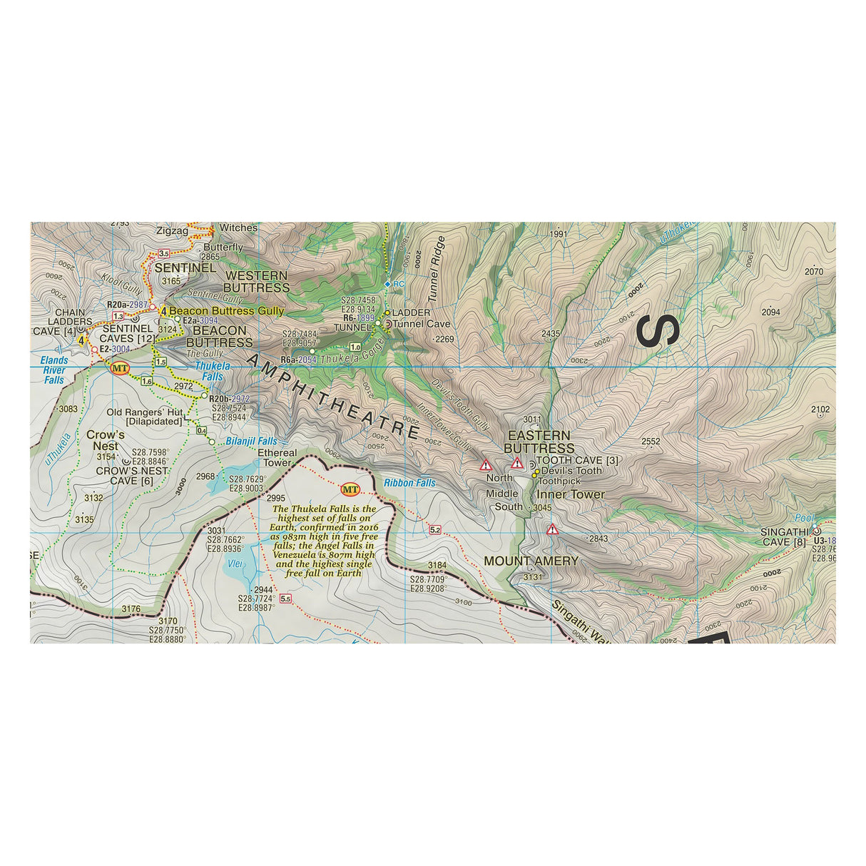 Slingsby Drakensberg North Hiking Map, Edition 3