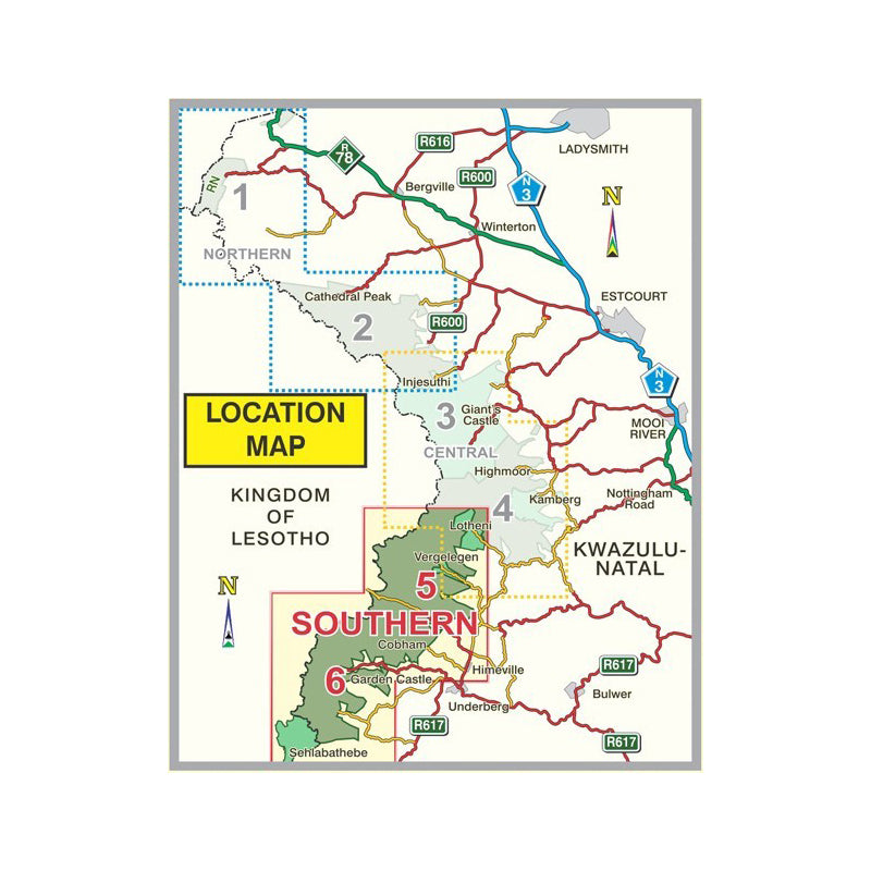 Slingsby Drakensberg South Hiking Map, Edition 2
