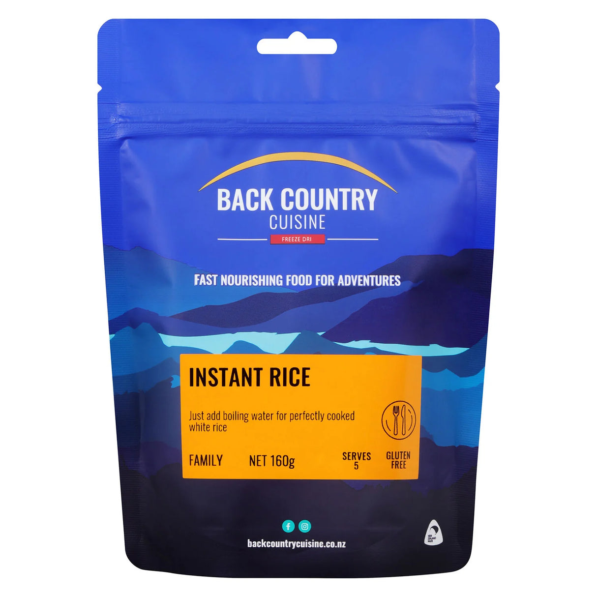 Back Country Cuisine Freeze Dried Instant Rice, 535g
