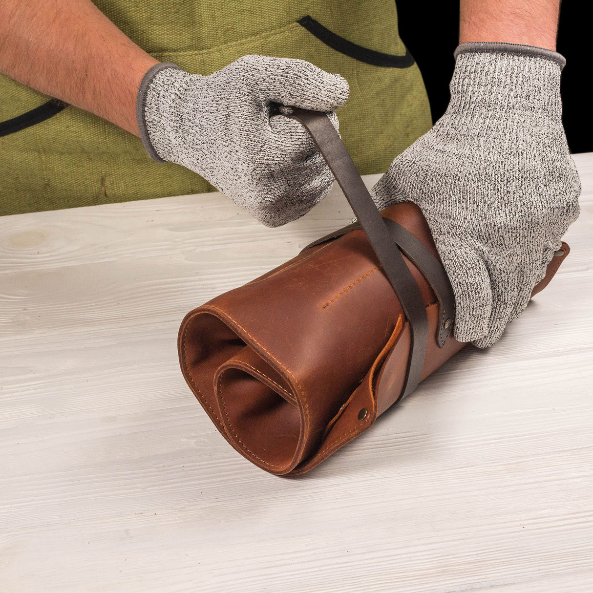 BeaverCraft 10 Piece Deluxe Wood Carving Set in Genuine Leather Tool Roll