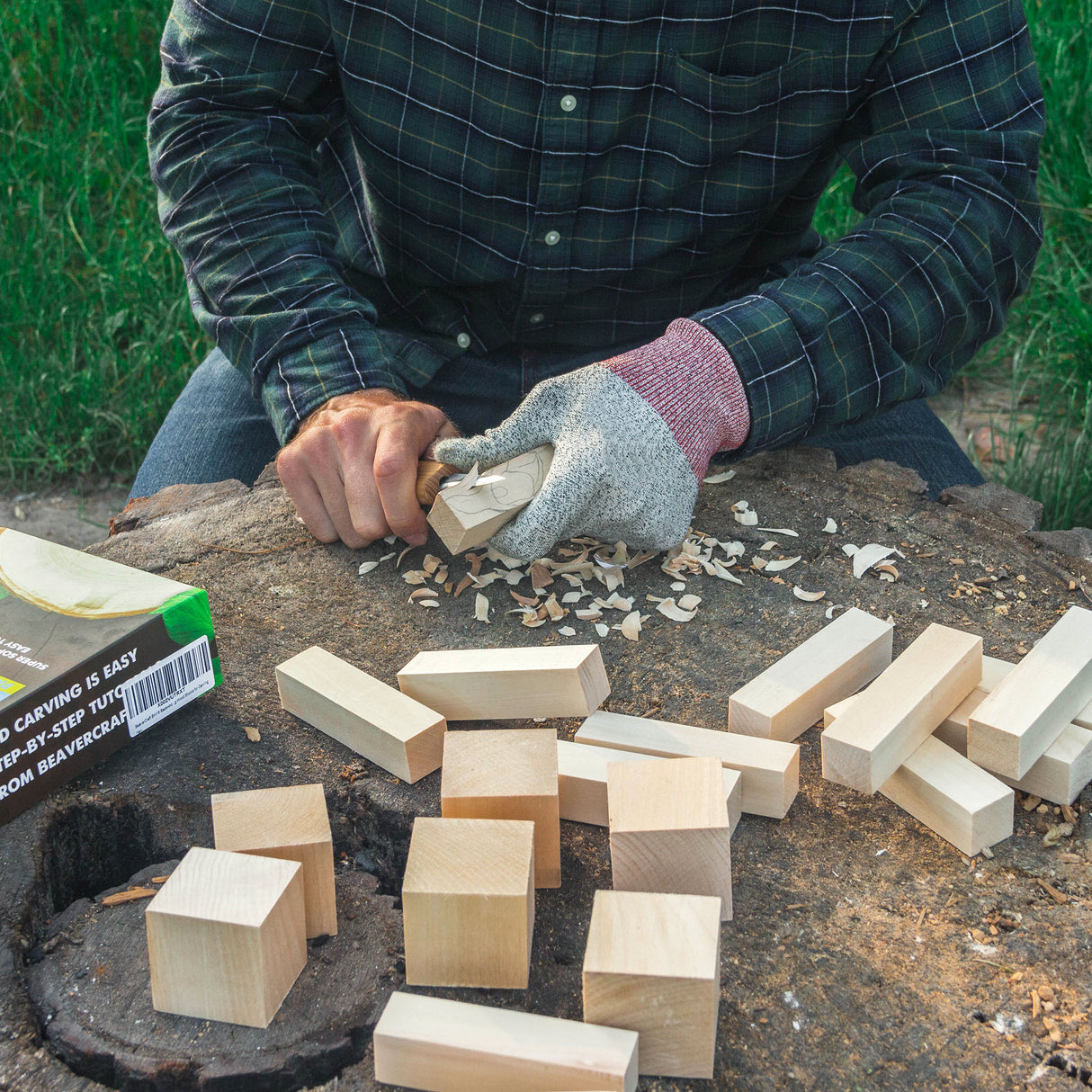 BeaverCraft Basswood Carving Blocks, Set of 18