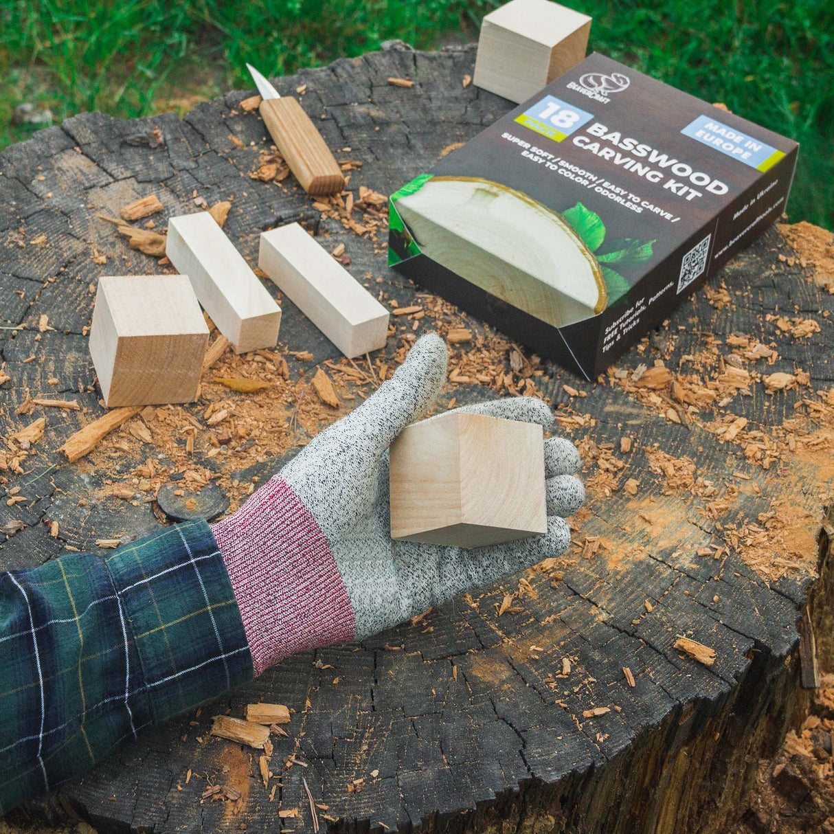 BeaverCraft Basswood Carving Blocks, Set of 18