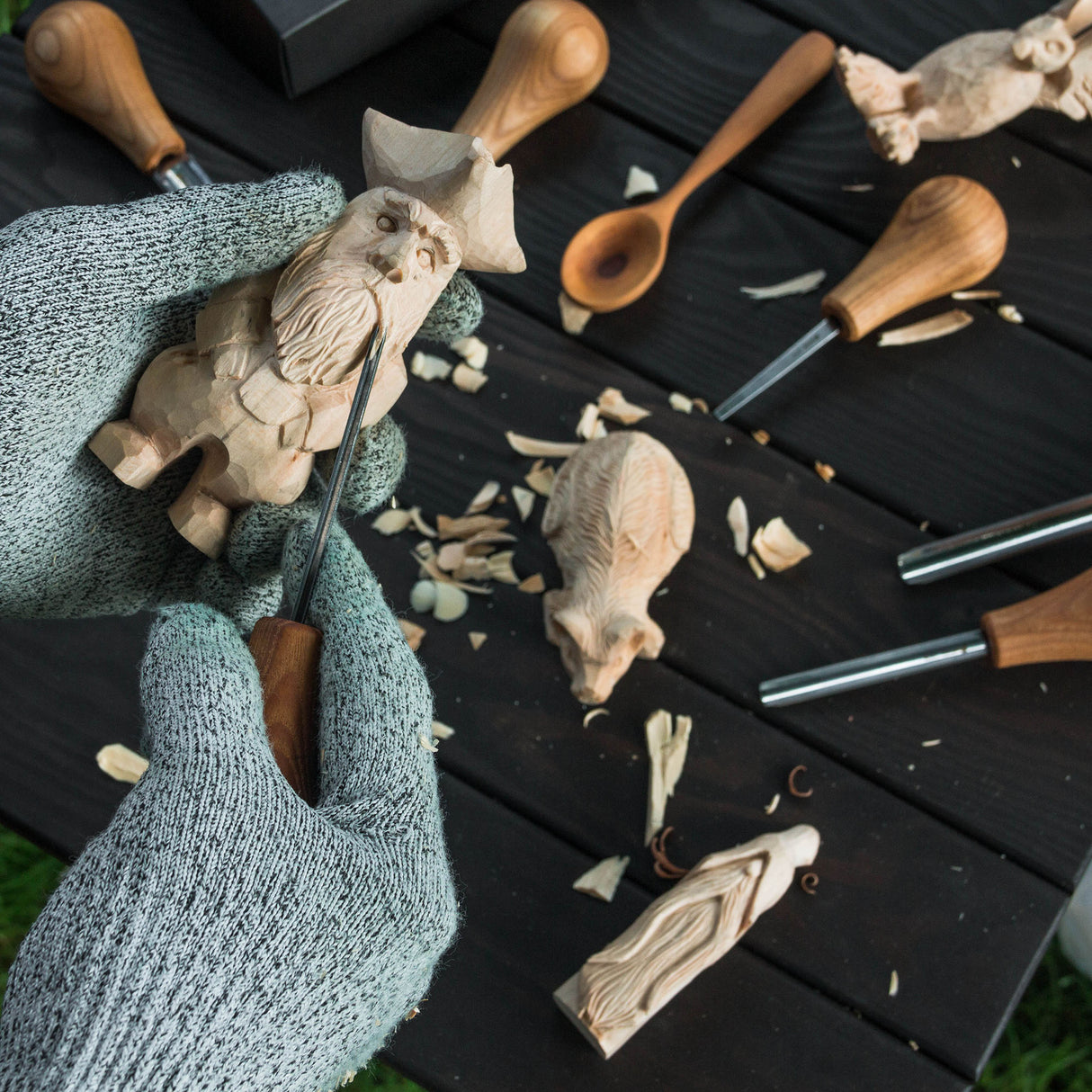 BeaverCraft 6 Piece Palm Chisel Set