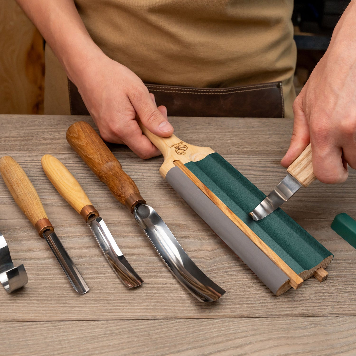 BeaverCraft Dual Sided Paddle Strop for Hook Knives & Gouges