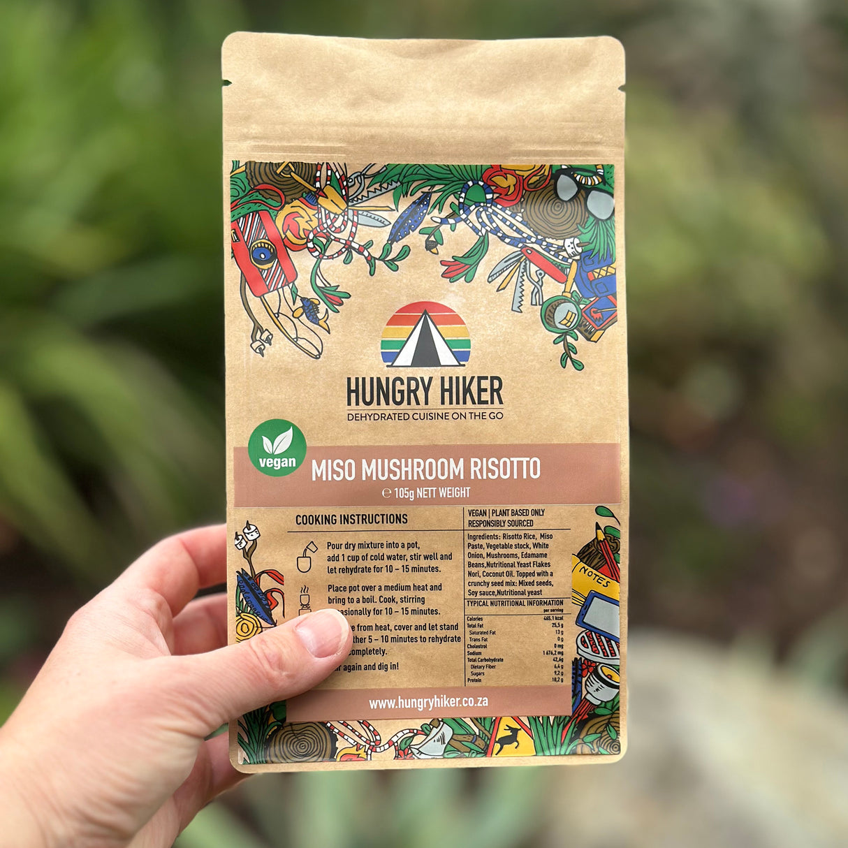 Hungry Hiker Dehydrated Miso Mushroom Risotto, 400g - Vegan