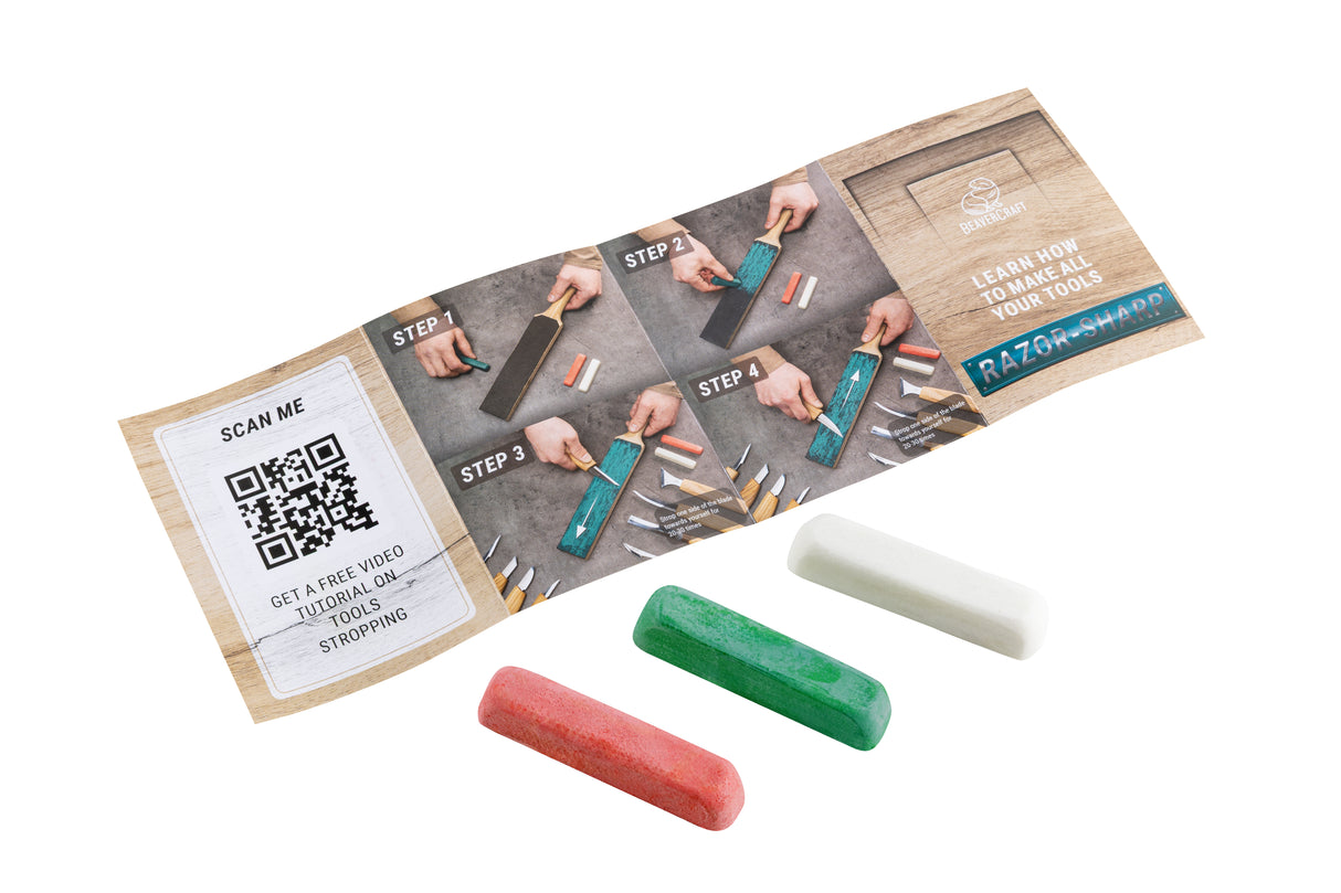 BeaverCraft Set of 3 Honing, Buffing & Polishing Compounds
