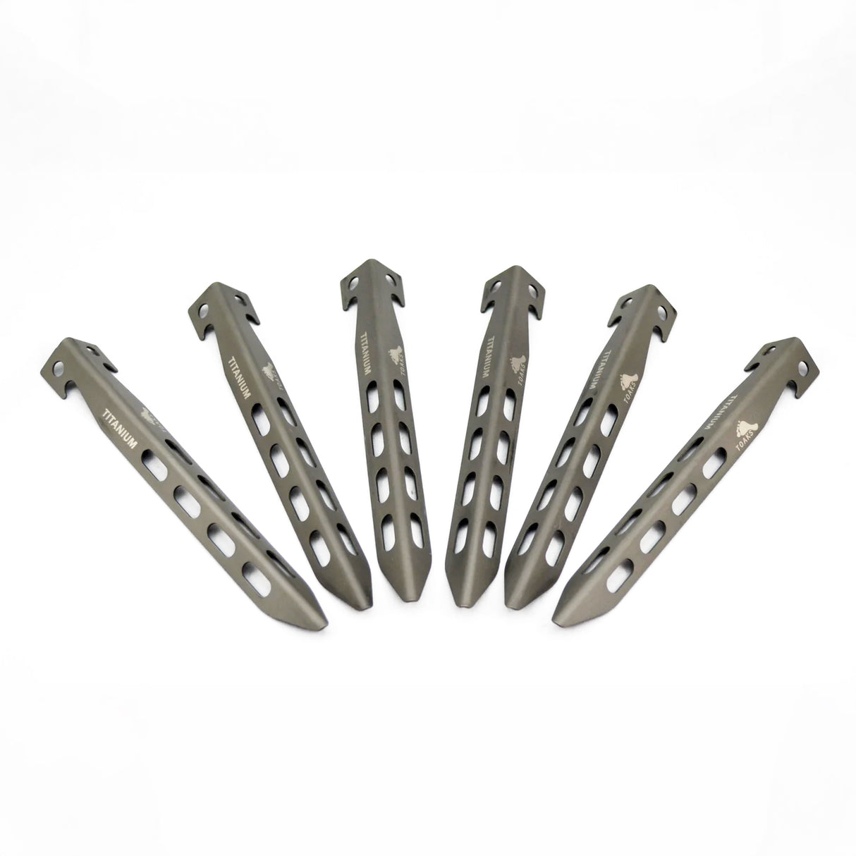TOAKS Large Titanium V-Pegs, Set of 6