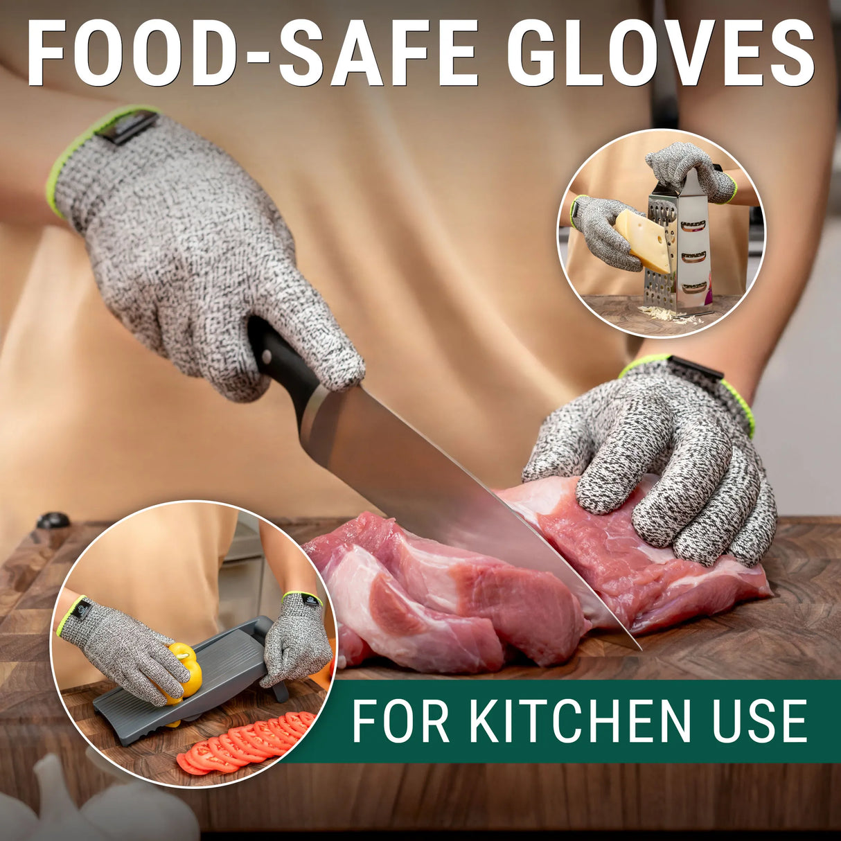 BeaverCraft Cut Resistant Wood Carving Gloves, Set of 2