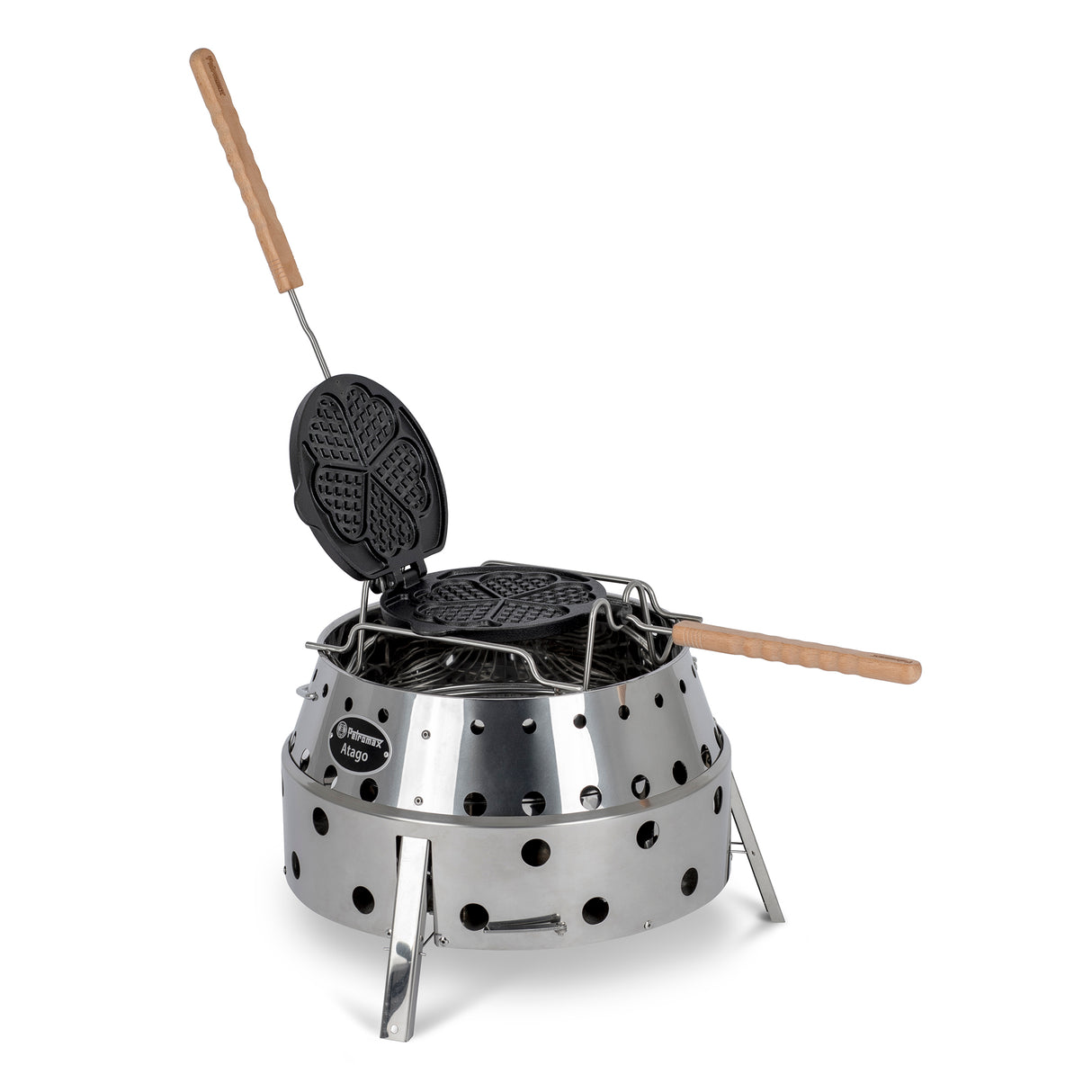 Petromax Cast Iron Rotating Waffle Iron with Stand