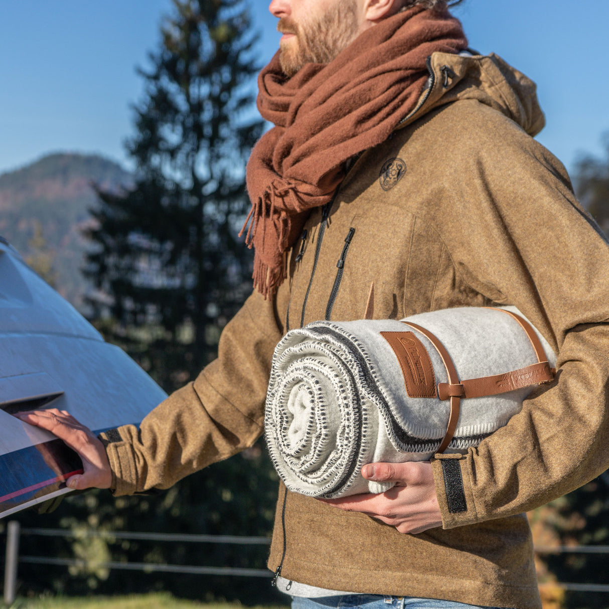 Petromax Wool Blanket with Leather Carry Strap