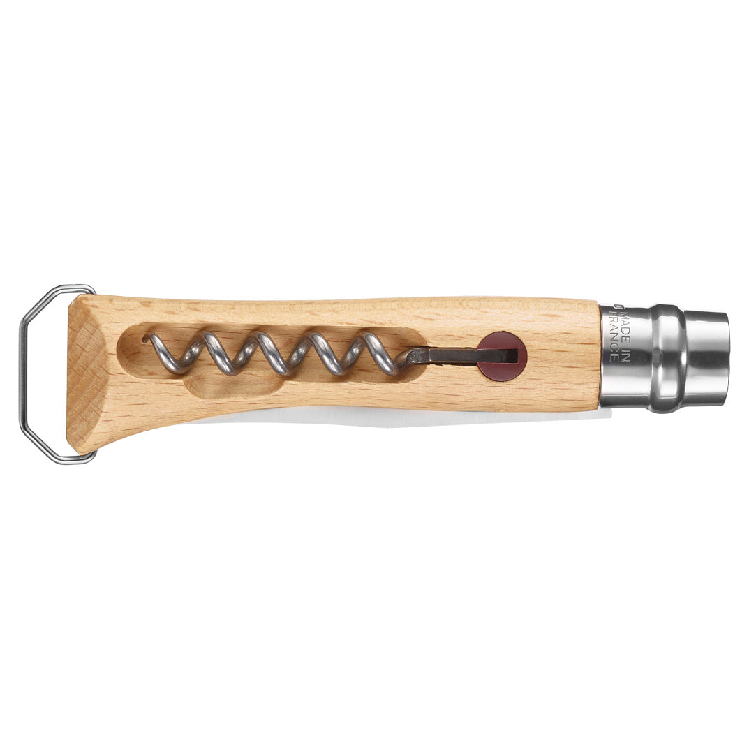 Opinel No. 10 Corkscrew Knife with Bottle Opener