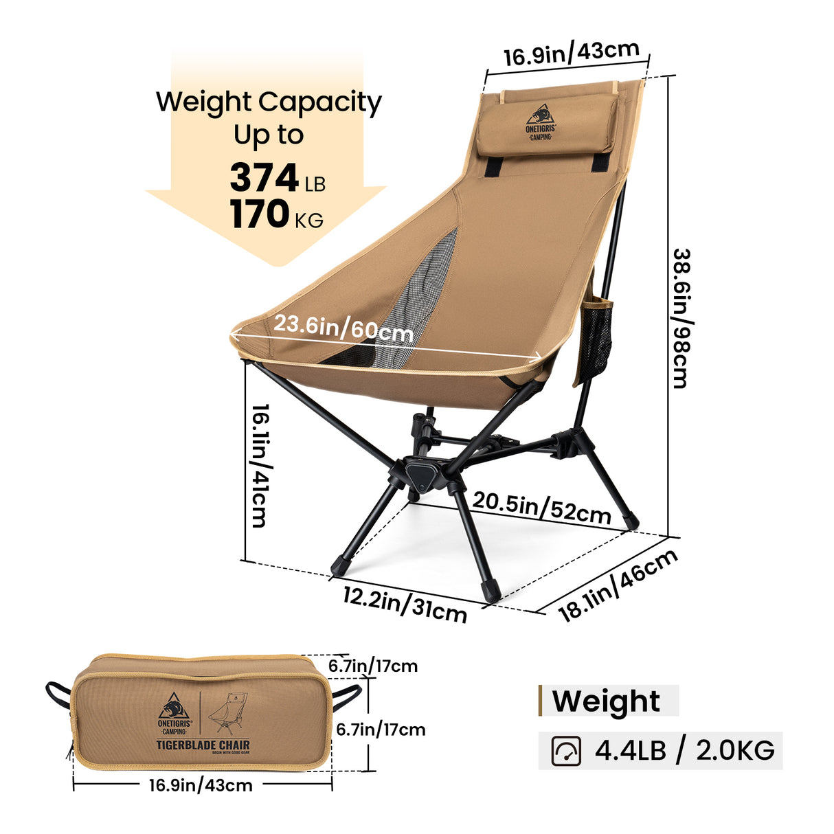 OneTigris Tigerblade Oversized Camping Chair