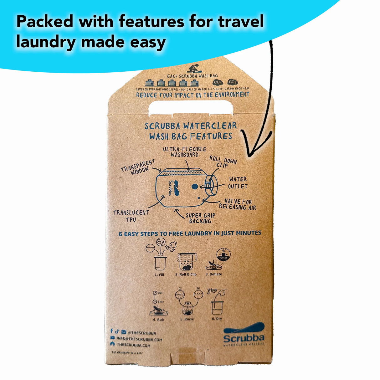 Scrubba Waterclear Wash Bag