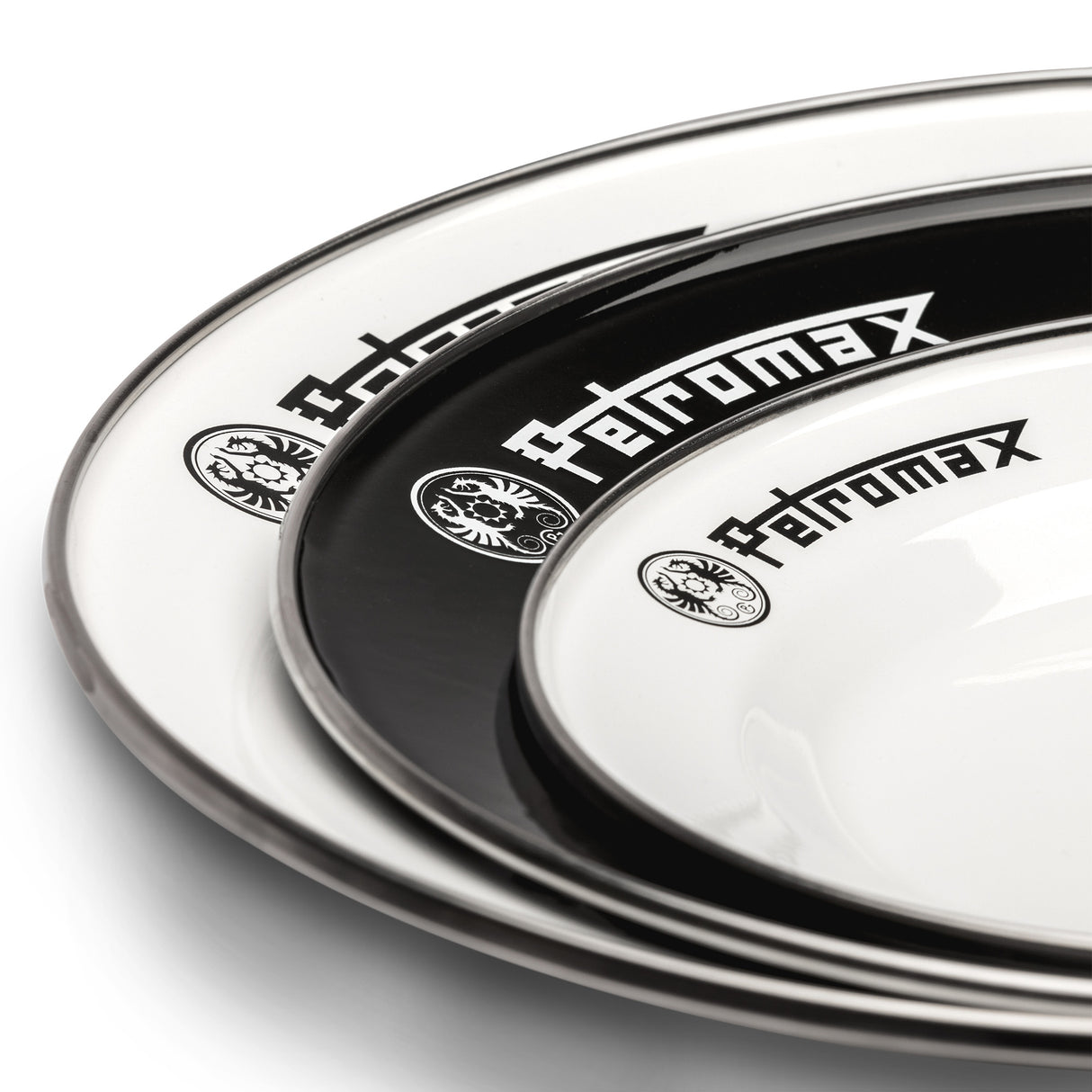 Petromax 18cm Enamel Side Plates, Set of 2