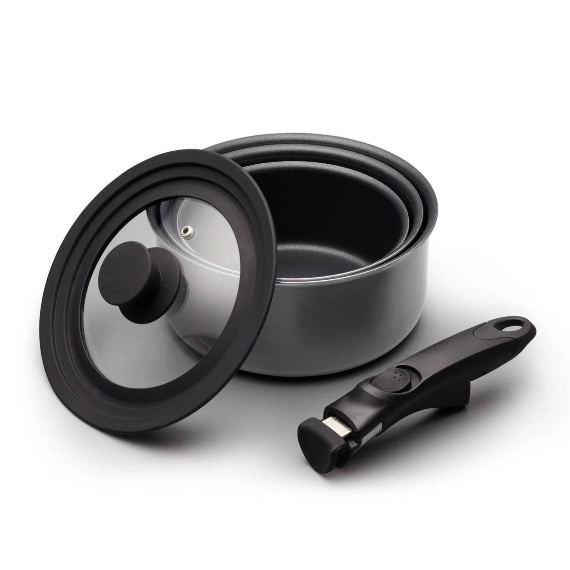MasterClass Smart Space Non-Stick 3 Piece Saucepan Set