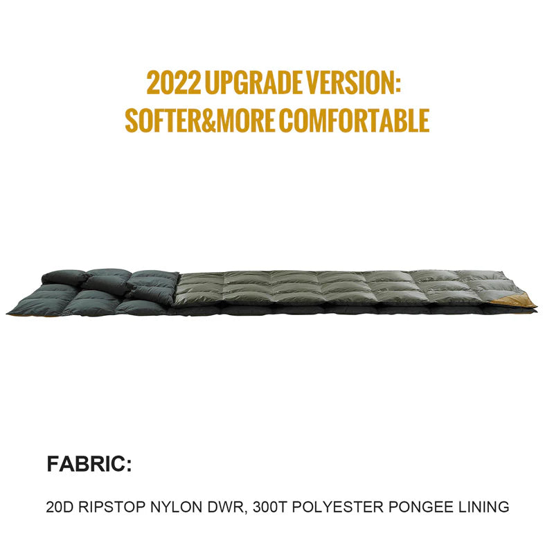 OneTigris Ultralight Oversized Down Camping Blanket, 700g