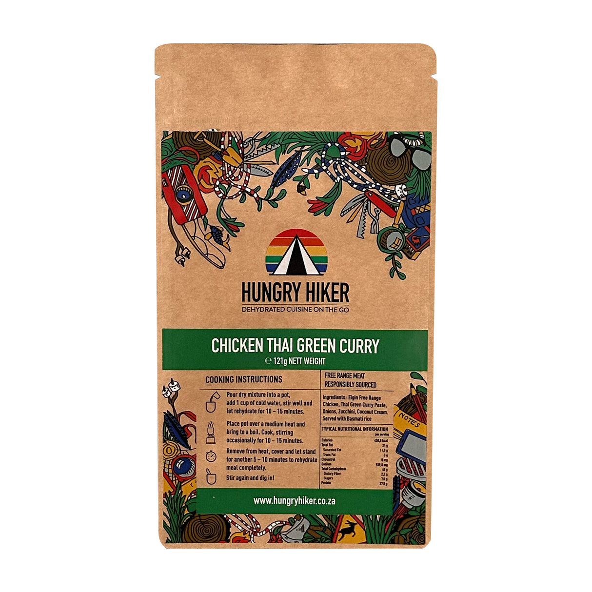 Hungry Hiker Dehydrated Thai Green Chicken Curry, 400g
